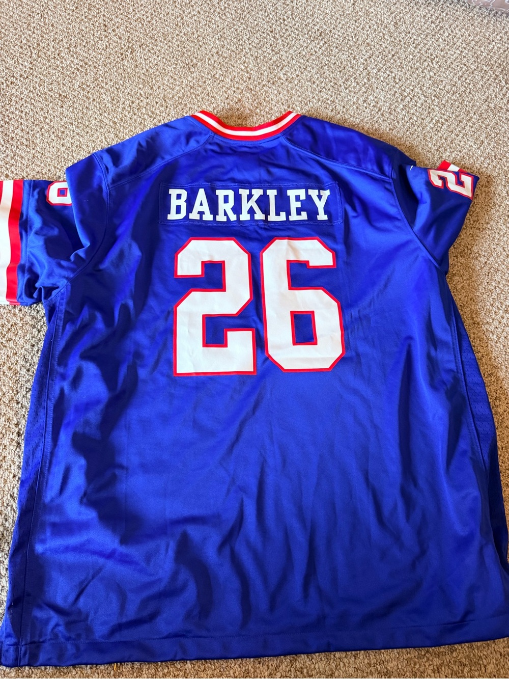 NY Giants #26  Saquon Barkley Football Jersey - Team Jersey